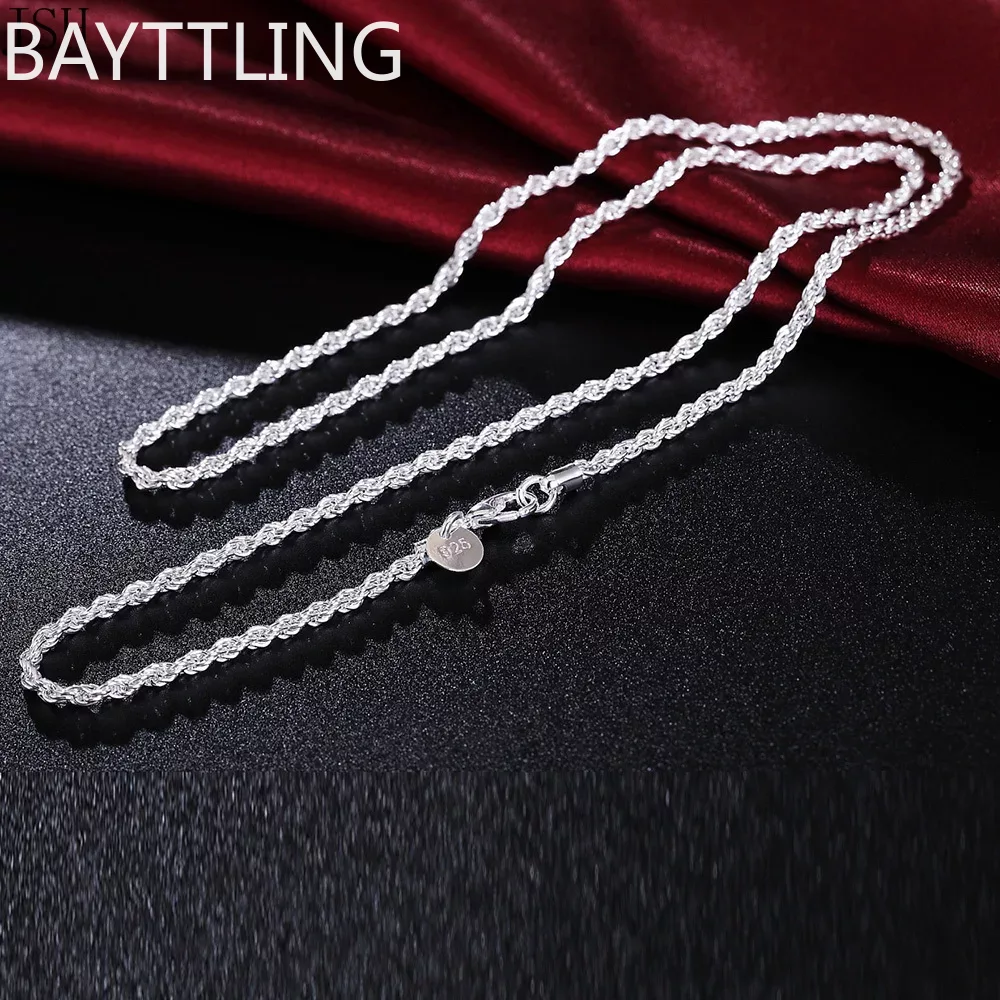 925 Sterling Silver Chain Necklace Men - 40-60 см, оптовая продажа, стерлинговое серебро