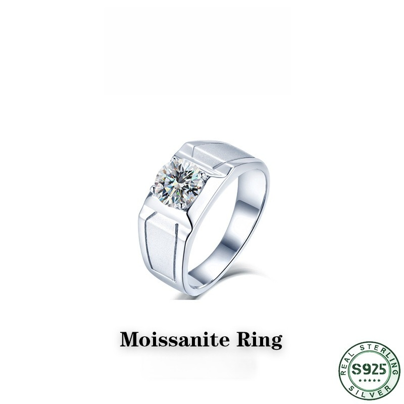 Популярное кольцо из серебра 9 – обзор и цена Moissanite Engagement Ring 1 Carat
