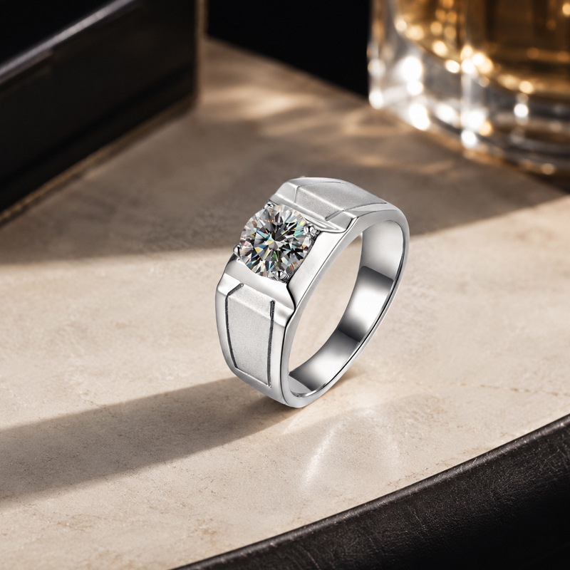 Популярное кольцо из серебра 9 – обзор и цена Moissanite Engagement Ring 1 Carat