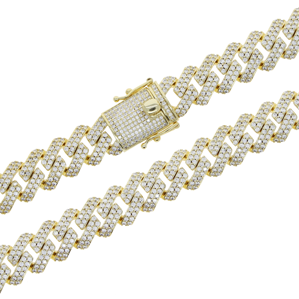 Ножные браслеты с фианитами, п – обзор и цена Cuban Link Chain 12Mm