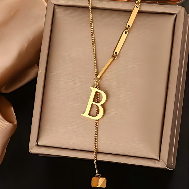 Позолоченное 18-каратным золот – обзор и цена Initial Letter Necklace 18K Gold