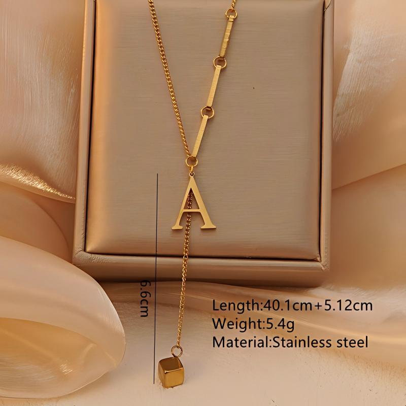 Позолоченное 18-каратным золот – обзор и цена Initial Letter Necklace 18K Gold