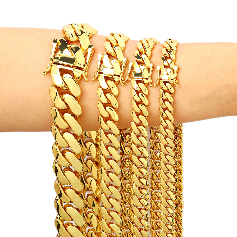 Оптовые латунные цепи Miami Cu – обзор и цена Cuban Link Chain 12Mm