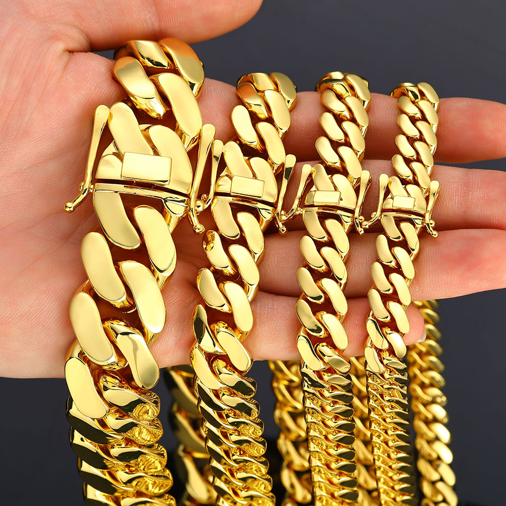 Оптовые латунные цепи Miami Cu – обзор и цена Cuban Link Chain 12Mm