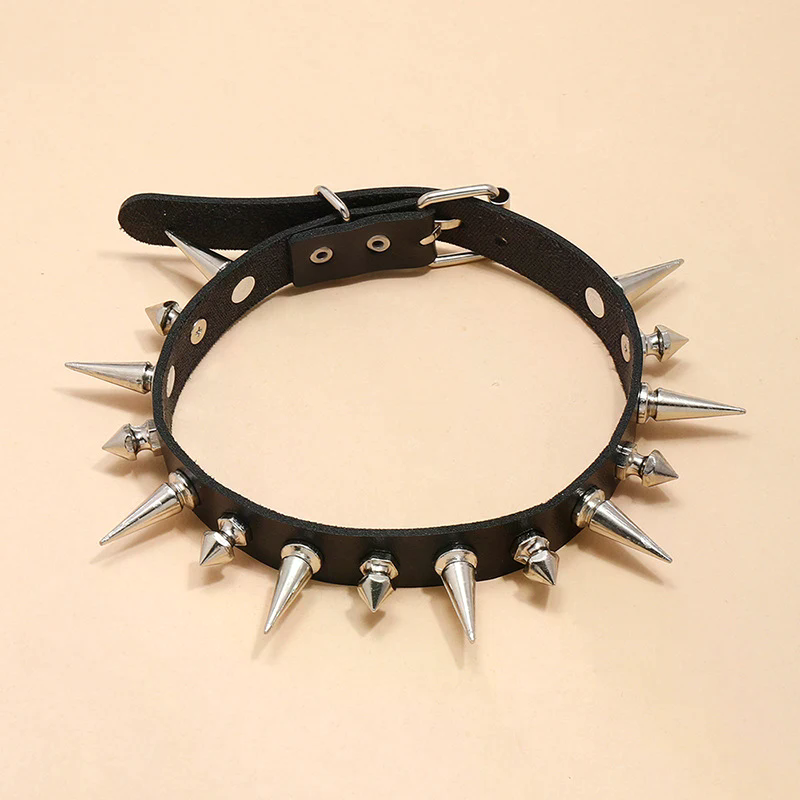 Длинный чокер с шипами в стиле – обзор и цена Goth Punk Spike Choker