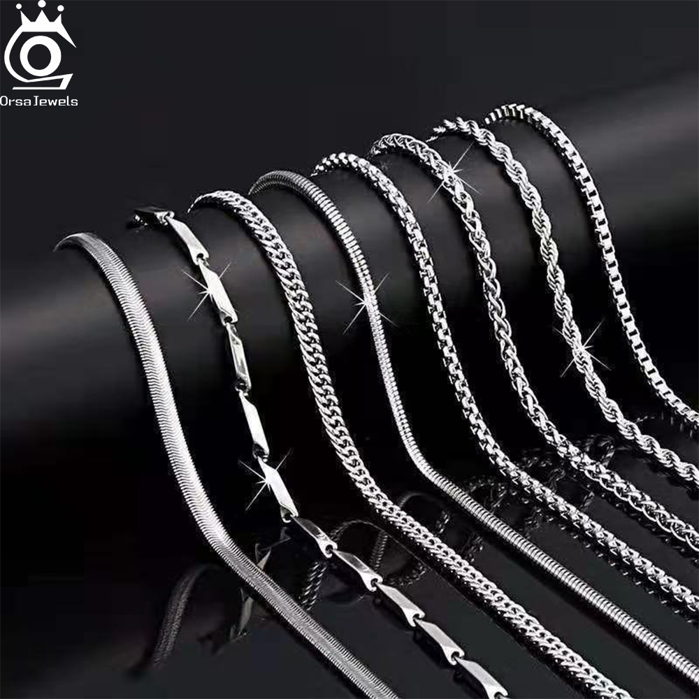 ORSA JEWELS Стерлингового Сере – обзор и цена 925 Sterling Silver Chain Necklace Men
