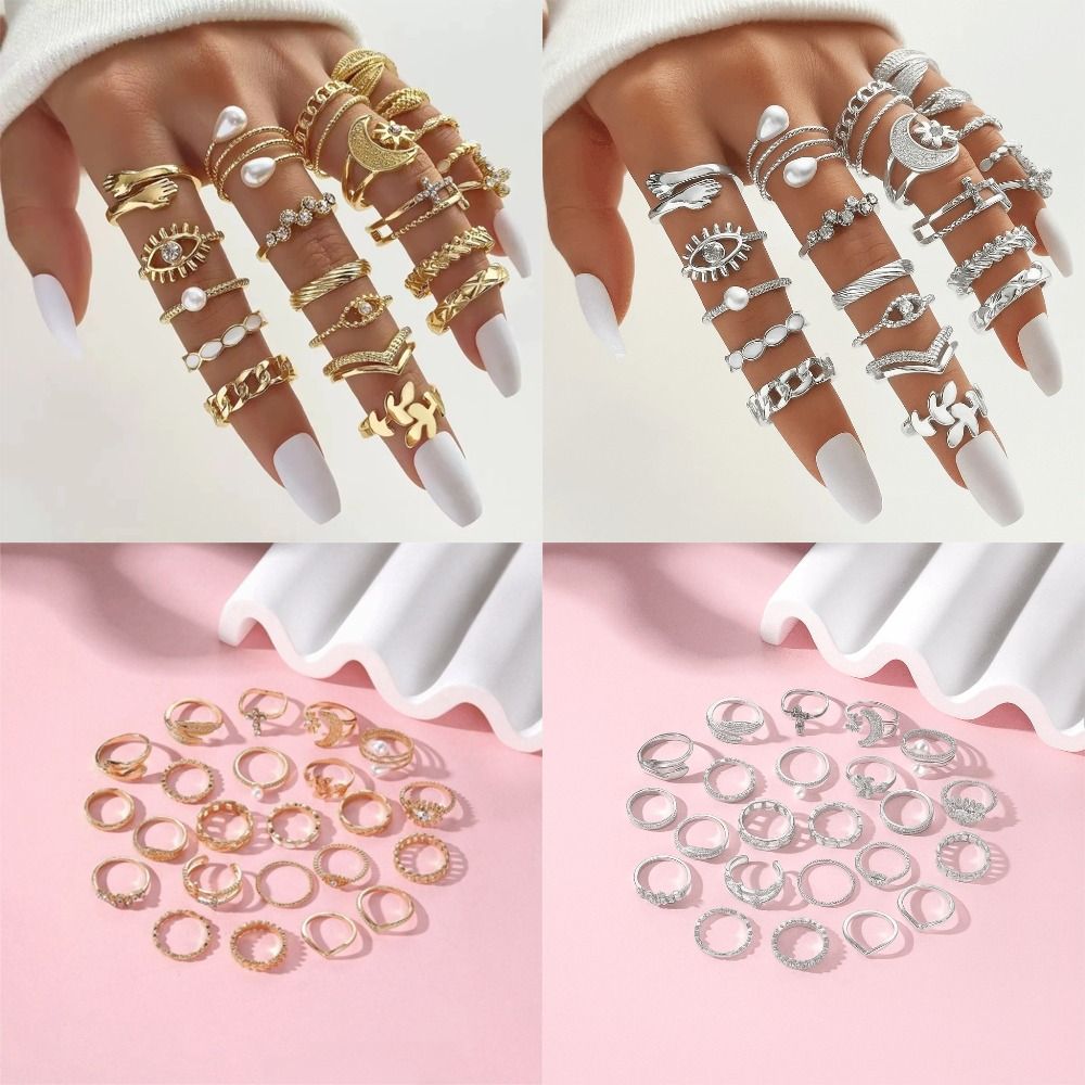 Набор из 23 винтажных панк-кол – обзор и цена Vintage Punk Knuckle Rings Set