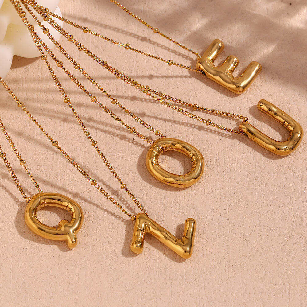 Цепочка Из Нержавеющей Стали с – обзор и цена Initial Letter Necklace 18K Gold