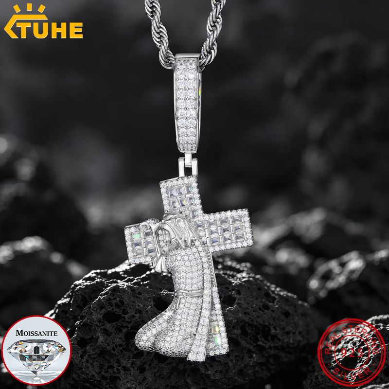 Новый кулон с крестом Иисуса и – обзор и цена 925 Sterling Silver Chain Necklace Men