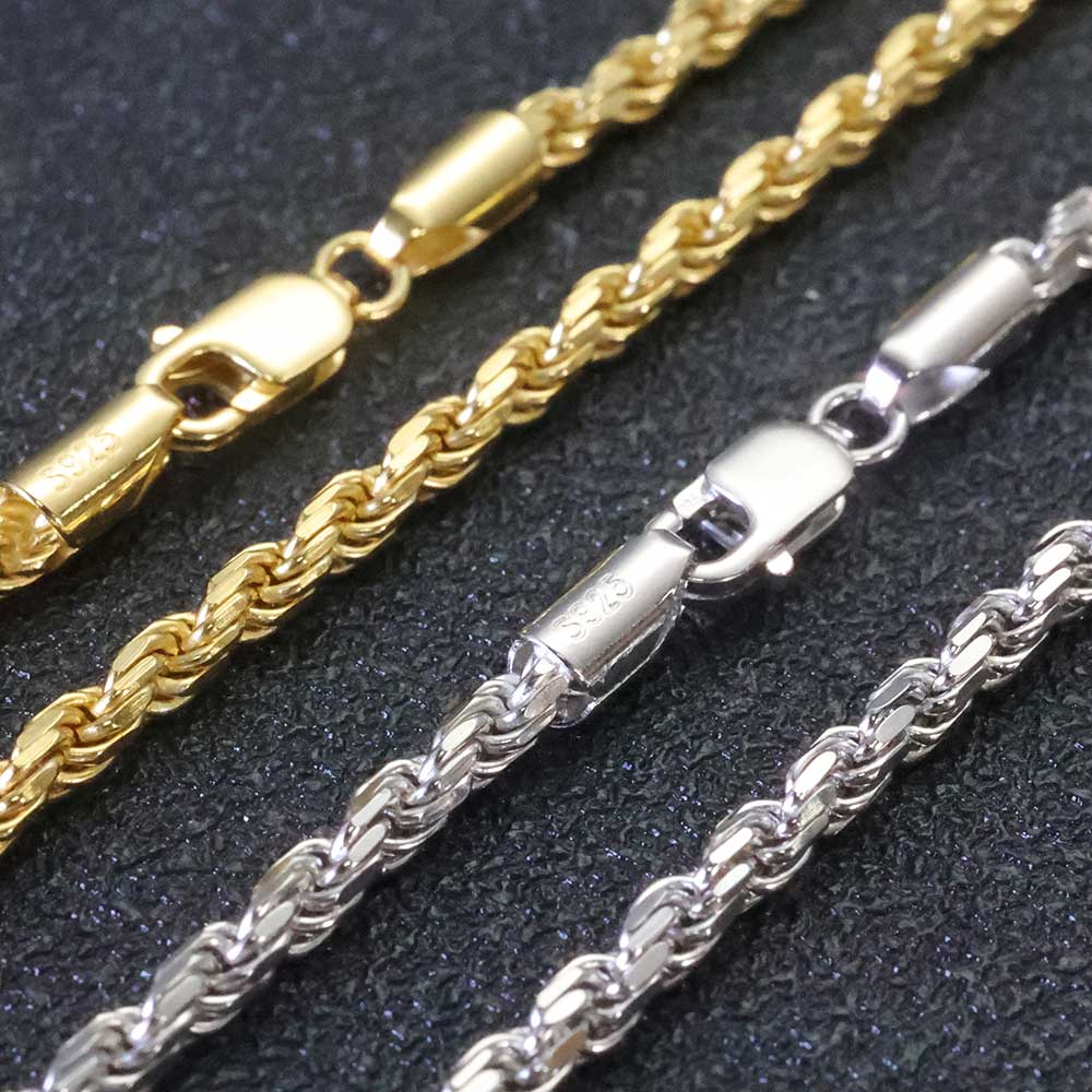 ESKEEM 3 мм/5 мм Мужчины Женщи – обзор и цена 925 Sterling Silver Chain Necklace Men