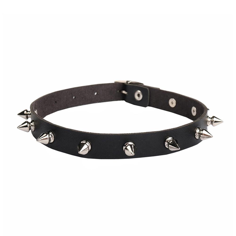 Черный чокер из искусственной  – обзор и цена Goth Punk Spike Choker