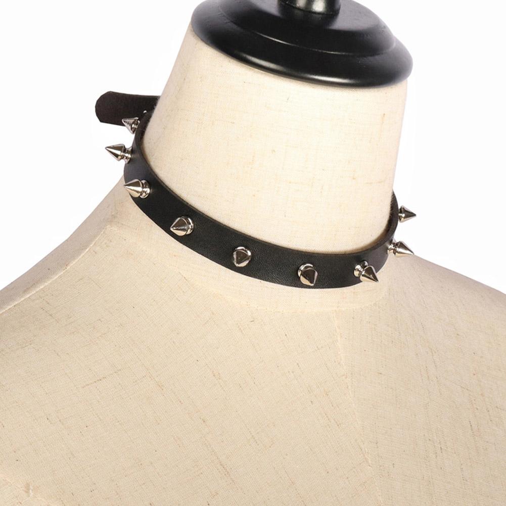 Черный чокер из искусственной  – обзор и цена Goth Punk Spike Choker