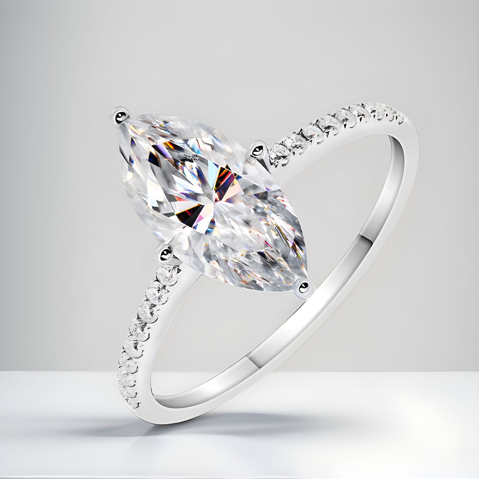 Роскошные обручальные кольца и – обзор и цена Moissanite Engagement Ring 1 Carat